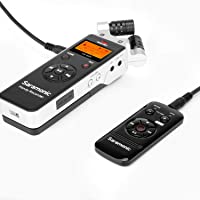 Saramonic SR-Q2M Grabadora de audio de mano de metal con micrófono estéreo X-Y integrado- tarjeta de 8 GB pantalla LCD